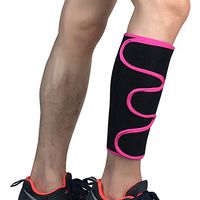 Mcolics Calf Shin Support Brace, Adjustable Compression Leg Sleeve Wrap Band for Running Cycling Sports - Great Shin Support Improves Blood Circulation & Reduces Leg Swelling Injury, 1 Sleeve (Rose)