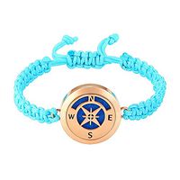 CHOMAY Essential Oil Diffuser Bracelet, Aromatherapy Adjustable Refillable Stainless Steel Locket Bangle