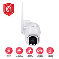 EVERSECU Outdoor PTZ (4X Optical Zoom) HD 1080P WiFi Security Camera - Pan Tilt Wireless IP Camera with Night Vision up to 196ft, IP66 Weatherproof, Motion Alerts, SD Card and Cloud Storage