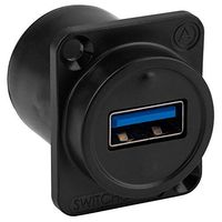 Switchcraft EHUSB3ACAB EH Series USB 3.0 A to Micro USB 3.0 AB Feed Through Connector