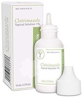 CLOTRIMAZOLE Antifungal Topical Solution 1% 10mL 1/3-oz Nail Athletes Foot Ringwarm Made in USA by Podiatree Company