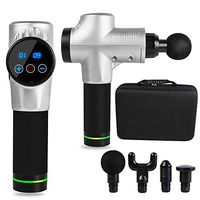 Vinmax Muscle Relaxation Massager Hand-Held Massage Gun Machine Deep Tissue Massagers Tool with 20 Speed Adjustment, LCD Touch Screen and 4 Massage Heads