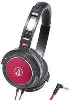 Audio-Technica ATHWS55 Solid Bass Over Ear Headphones - (Red/Black)
