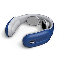 EMS Smart Neck Massager Heating Massage Relax Pain Relief Neck and Shoulder Massager (Blue)
