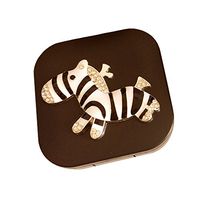 Fashion Contact Lens Case Solution Lenses Holder Box Travel Kit Case Black/Zebra