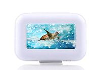 JWDCC Pill Box Case - Decorative Boxes - Sea Turtle Pattern- Pocket Medicine Tablet Holder Organizer Case Pill Box for Purse - Compact 8 Compartment