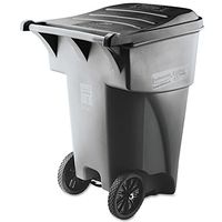 Rubbermaid 9W22GY Brute Rollout Heavy-Duty Waste Container, 95 Gallon, Gray