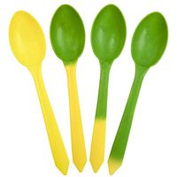 Color Changing Plastic Dessert Spoons - Changes From Yellow to Green When Cold - Colorful Plastic Spoons - Frozen Dessert Supplies - Made in USA! 100 Count