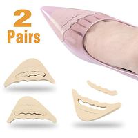 Shoe Filler, Toe Filler & Shoe Inserts to Make Big Shoes Fit，Adjustable Shoe Filler Unisex Shoe Inserts for Men & Women, Pumps, Flats, Sneakers (2 Pairs) (Beige）