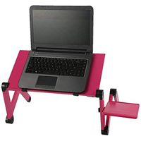 Adjustable Trifold Leg Laptop Stand Foldable Laptop Table with Dual Cooler Fan, Mouse Pad [US Stock]