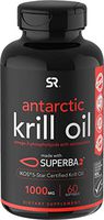 Antarctic Krill Oil (Double Strength) with Omega-3s EPA, DHA and Astaxanthin (60 Softgels - 1000mg)