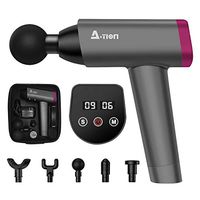 Massage Gun Deep Tissue Percussion Muscle Massager for Pain Relief, Handheld Electric Body Massager Sports Drill Portable Super Quiet Brushless Motor Manual & Automatic Adjust Speed