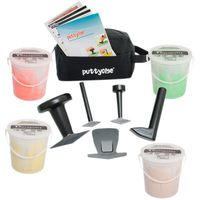 Puttycise TheraPutty Set, 5 Tools, 4 x 5 lb. Putties, Easy (Tan, Yellow, Red, Green)