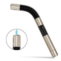 Butane Lighter Refillable Lighter Adjustable Long Lighter for BBQ Camping Fireplace Candle (Butane Not Included)