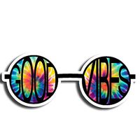 Good Vibes Sticker Glasses Stickers Waterbottle Sticker Tumblr Stickers Laptop Stickers Vinyl Stickers