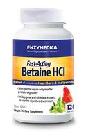 Enzymedica - Betaine HCl, Supports Gentle Relief from Occasional Heartburn and Indigestion, 120 Capsules