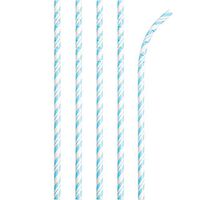 Creative Converting 144-Count Paper Straws, Pastel Blue