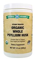 Natural Vitamin Co. - Organic Whole Psyllium Husk, 12 Ounces, 80 Day Supply, Organic, Gluten Free, Vegetarian, Vegan
