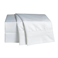 Clara Clark 1800 Count 4 Piece DEEP Pocket Bed Sheet Set - Checkered Collection/King White