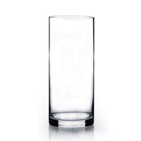 WGV Cylinder Vase, 4" W x 10" H, Floral Container, Glass Candle Holder Centerpiece Planter Terrarium for Wedding Party Event, Home Office Decor, Clear, 12 Pieces
