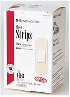 Bandage Strips Plastic 1X3" Flexible Sheer/Flesh Lf - Pack of 100