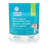 Nature Clean Automatic Dishwasher Pacs, Unscented, 24 count.