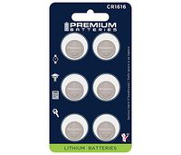Premium Batteries Panasonic CR1616 3V Lithium Coin Cell Batteries Child-Safe (6 Pack)