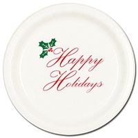 Happy Holidays Paper Dessert Plate
