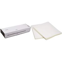 AmazonBasics Thermal Laminator Machine & Clear Thermal Laminating Plastic Paper Laminator Sheets - 8.9 Inch x 11.4 Inch, 200-Pack