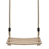 PELLOR Wood Tree Swing Seat,Indoor Outdoor Rope Wooden Swing Set for Children Adult Kids 17.7x7.9x0.6 inch