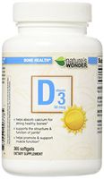 Nature's Wonder Vitamin D3 50mcg 2000IU Soft Gels, 365 Count