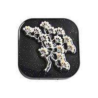 Milisten Contact Lens Cases 1 Pcs Mini Stylish Contact Lenses Storage Case Square Contact Lens Container with Tweezer Mirror for Travel Outdoor (Silver)