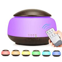 Daroma 300ml Essential Oil Diffuser, Ultrasonic Aromatherapy Electric Air Scent Fragrance Cool Mist Room Humidifier Night Lamp Home Office Gift, Dark Wood Grain