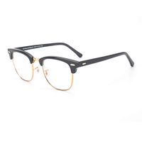 Eileen&Elisa Metal Half Frame Non-Prescription Glasses Semi Rimless Optical Eyeglassess with Blue Light Blocking