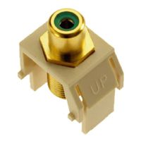 Legrand - On-Q WP3463LA Green RCA to FConnector, Light Almond
