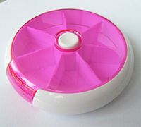 COJOY Portable Round 7 Day Medicine Pill Vitamin Box Case Container Dispenser Medicine Vitamin Storage Holder