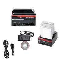 2.5" 3.5" SATA IDE Hard Disk Drive HDD Docking Station Clone USB HUB Card Reader