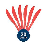 Amscan BB100040 Red Plastic Knives