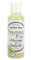 Dakota Free Fragrance Free Massage and Body Oil 4 oz