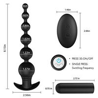 Silicone Waterproof Vibrating Bum Anal_Beads - Super Soft, for Relaxation Massaging Device Toy Male Beginner Messager with Multiple Vibrating Speed and Patterns Relaxing Toy