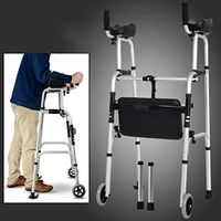 Drive Walking Aids 2 Wheels Foldable, Rollator Walker with Double Brake System, Medical Rolling Walker 7 Height Adjustable Used for Seniors Walking,B