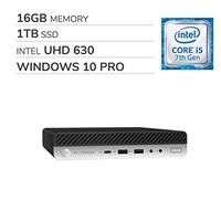 HP EliteDesk 800 G3 Mini Desktop 2019 Premium Computer, 4-Core Intel Core i5-7500 3.4GHz, 16GB RAM, 1TB SSD, Intel HD Graphics 630, Wi-Fi, Bluetooth, HDMI, VGA, RJ-45, Windows 10 Pro