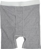 OPTIONS Men's Boxer Brief with Built-In Barrier/Support, Gray, Left-Side Stoma, Medium 36-38 (1 Each)