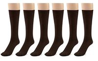 Silky Toes 3 or 6 Pk Men's Diabetic Non-Binding Cotton Dress Socks, Multi Colors Also Available in Plus Sizes… (9-11, Brown - 6 Pairs)