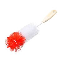 uxcell Plastic Household Outdoor Milk Bottle Glass Cup Mug Cleaning Washing Brush Tool Red