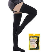 Ailaka Closed Toe Thigh High 20-30 mmHg Compression Stockings for Women & Men, Firm Support Graduated Varicose Veins Socks, Travel, Casual-Formal Hosiery