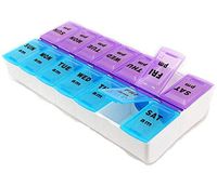 Equal-i-zer 7 Day Weekly Pill Medicine Box Holder Storage Organizer Container Case Portable