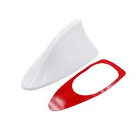 idain Car Roof Mounted AM/FM Radio Signal Antenna Shark Fin Aerial Universal Fit for Auto SUV Truck Van,White