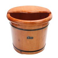 Foot Bath Bathroom with Lid Footbath for Massage, SPA with Lid (Color : Beige, Size : 424235cm)