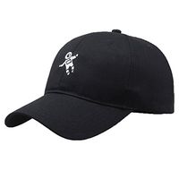 2018 Unisex Mens Womens Fashion Embroidery Astronaut Baseball Caps Hat Sun Protection Baseball Hat (Free Size, Black)